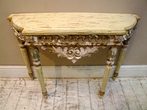 old french shabby chic console table
